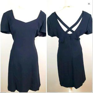 Liz Claiborne Dress Black Criss Cross Cocktail Dress